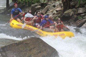 image of whitewater rafting