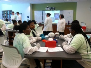 High school students were learning about DNA.