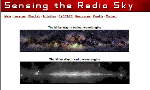 Sensing Radio Sky website link