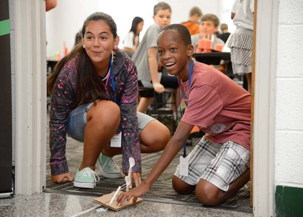 Students take part in an Engineering camp at NC State. Photo by Marc Hall