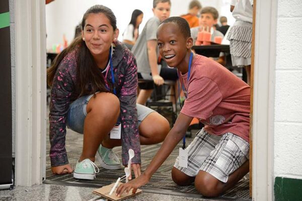 Students take part in an Engineering camp at NC State. Photo by Marc Hall