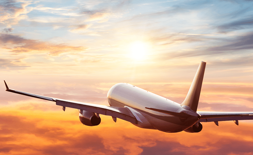 Airplane in the sky