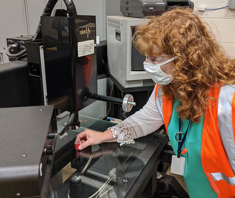 Leslie Rhinehart during her internship at Eaton.