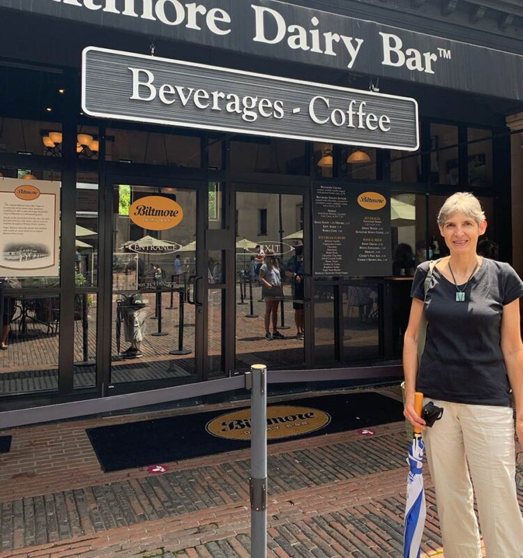 Andrea Walter during her internship at Biltmore Farms