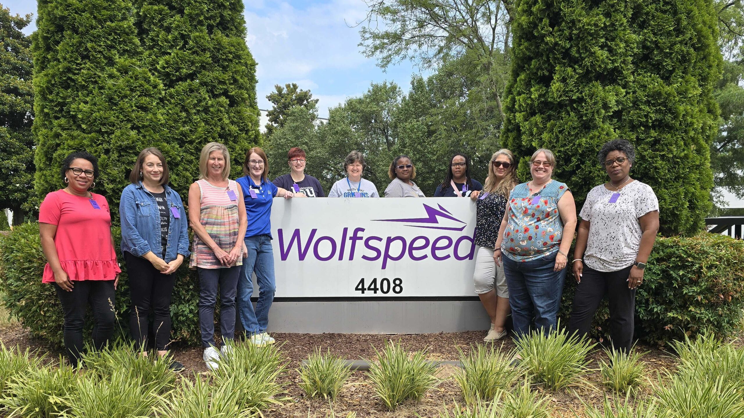 A group of teachers toured Wolfspeed as part of STEMwork Professional Development.