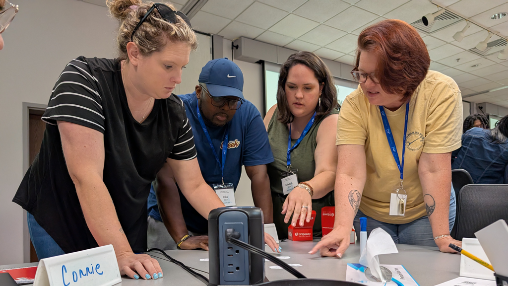 Kenan Fellows participate in a team building exercise