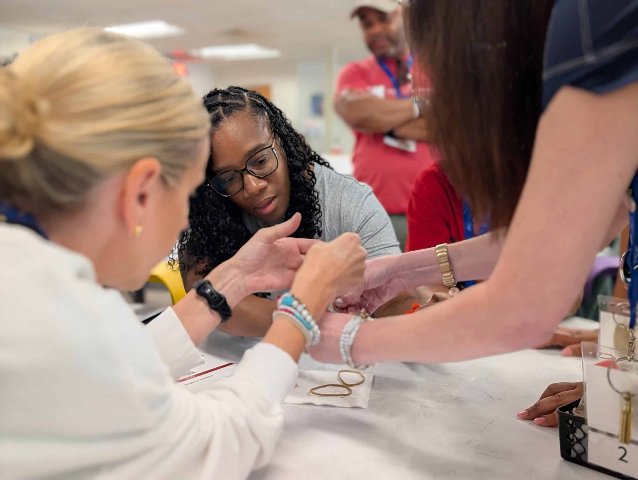 Our professional development is hands-on and cooperative.