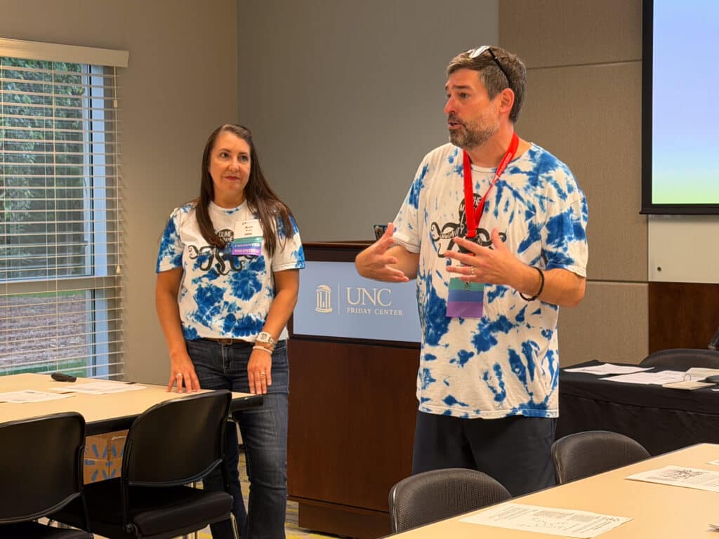 Ann Kelly and Rob Condie presenting their Ready, Set, Resiliency project