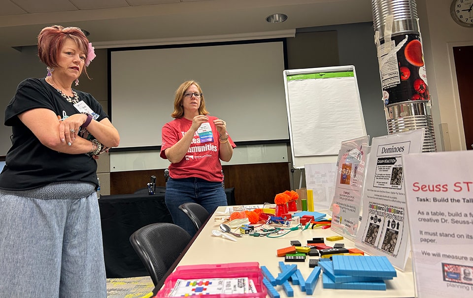 Teachers participate in a professional development activity at a North Carolina teacher conference, Reigniting Teacher Passion.